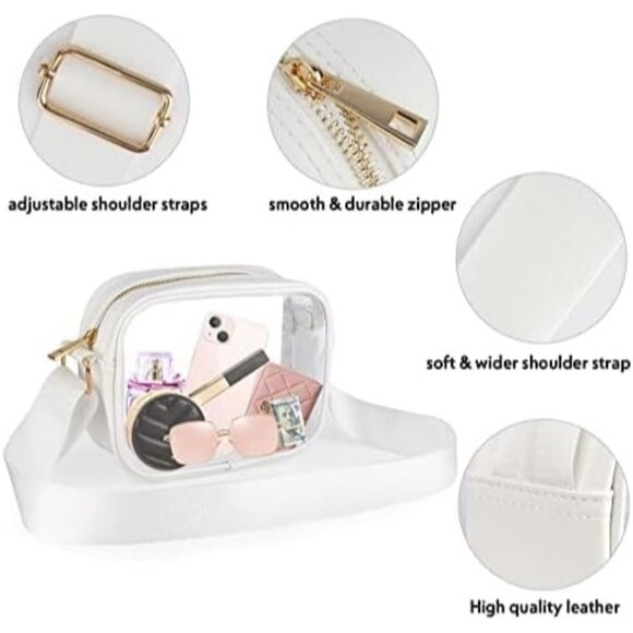 Clear Bag, Stadium Approved Clear Bags with Adjustable Strap Clear Stadium Bag f - Picture 3 of 7